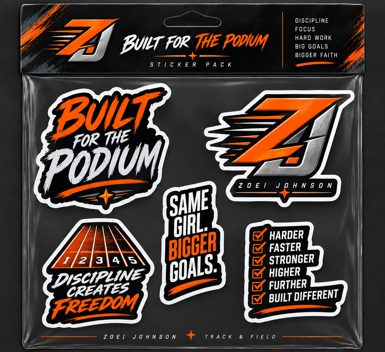 Built for The Podium Series 1 Sticker Pack